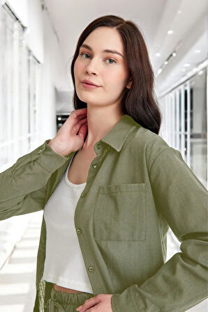 Yazlık Rahat Şık Alt Üst Keten Takım