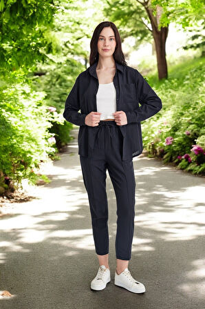 Yazlık Alt Üst Rahat İkili Keten Takım