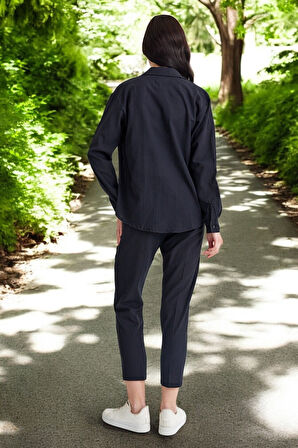 Yazlık Alt Üst Rahat İkili Keten Takım