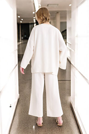 Yazlık Salaş Kimono Keten Takım