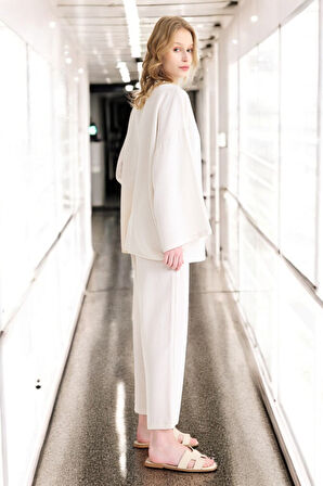 Yazlık Salaş Kimono Keten Takım