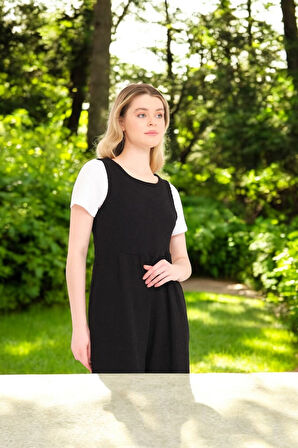 Sırt Detaylı Yazlık Keten Tulum