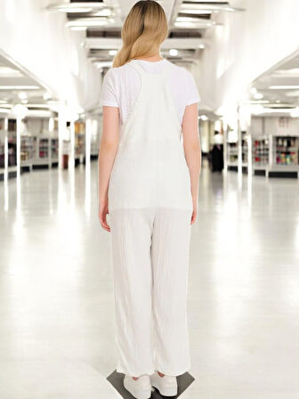 Yazlık Büyük Cep Detaylı Salopet Tulum