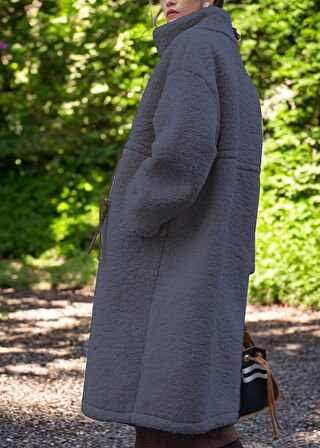 Kışlık Peluş Fermuarlı Ceket