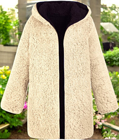 Çift Taraflı Şık Peluş Ceket