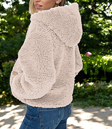 Kışlık Özel Tasarım Şık Peluş Ceket