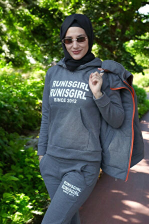 Kışlık Şık Rahat Üçlü Kadın Eşofman Takımı