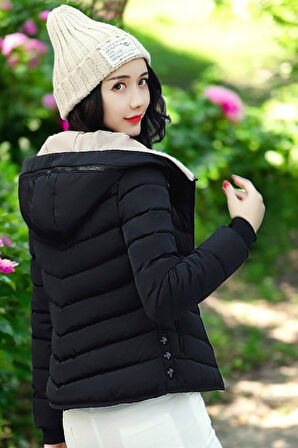 Kışlık Kısa Tarz Kadın Şişme Mont