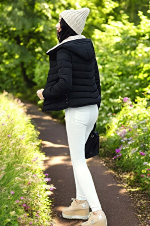 Kışlık Kısa Tarz Kadın Şişme Mont