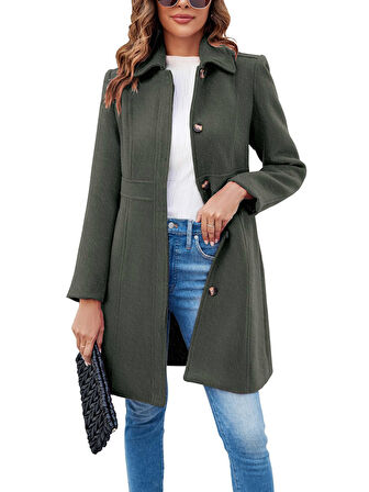 Dikiş Detaylı Tasarım Kaşe Kaban