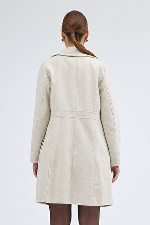 Dikiş Detaylı Tasarım Kaşe Kaban