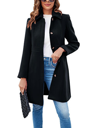 Dikiş Detaylı Tasarım Kaşe Kaban