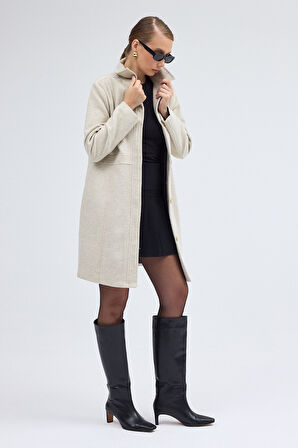 Dikiş Detaylı Tasarım Kaşe Kaban