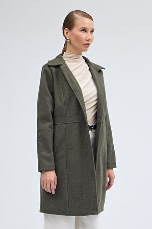 Dikiş Detaylı Tasarım Kaşe Kaban