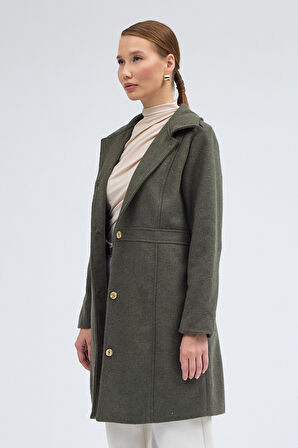 Dikiş Detaylı Tasarım Kaşe Kaban