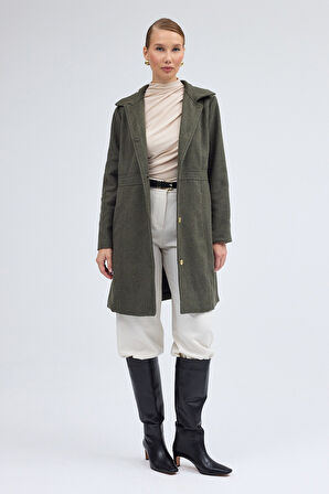 Dikiş Detaylı Tasarım Kaşe Kaban