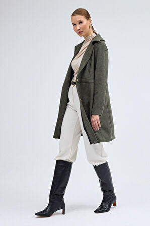 Dikiş Detaylı Tasarım Kaşe Kaban