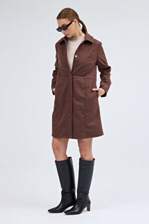 Dikiş Detaylı Tasarım Kaşe Kaban