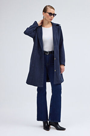 Dikiş Detaylı Tasarım Kaşe Kaban