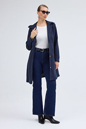 Dikiş Detaylı Tasarım Kaşe Kaban