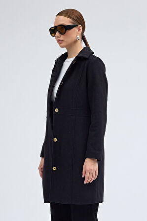 Dikiş Detaylı Tasarım Kaşe Kaban