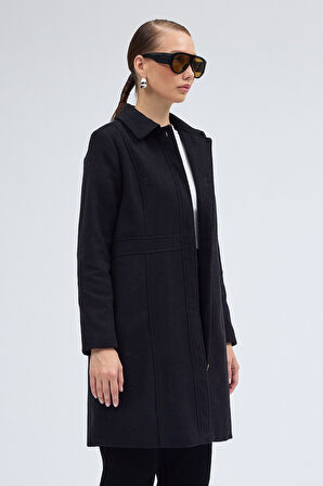 Dikiş Detaylı Tasarım Kaşe Kaban