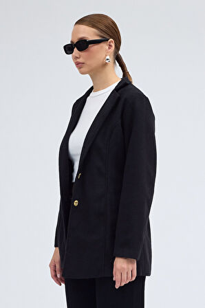 Tasarım Yaka Kısa Boy Kaşe Kaban