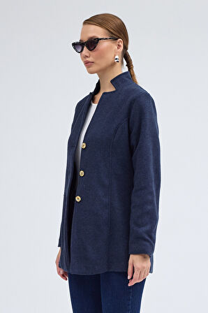 Tasarım Yaka Kısa Boy Kaşe Kaban