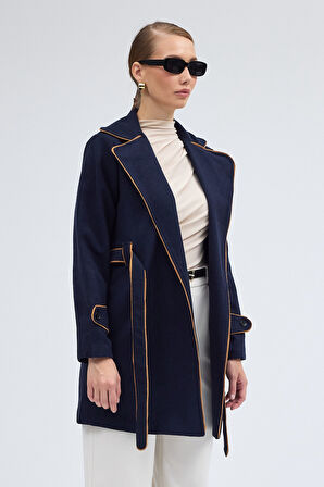 Kaban ve Kemer Kaşe Kadın Şık Yaka