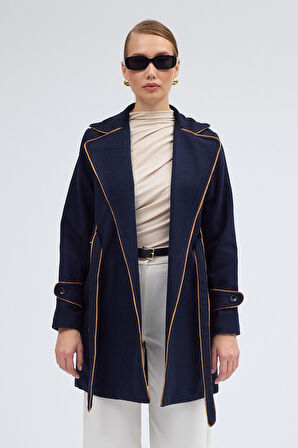 Kaban ve Kemer Kaşe Kadın Şık Yaka