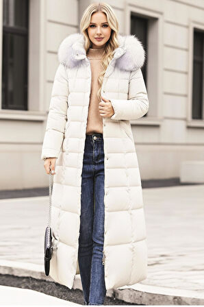 Günlük Kışlık Tam Boy Şişme Kadın Mont