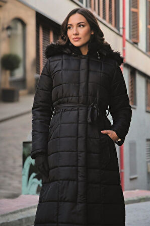 Günlük Kışlık Tam Boy Kadın Şişme Mont