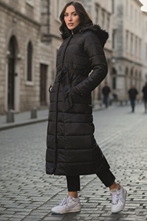 Günlük Kışlık Tam Boy Kadın Şişme Mont