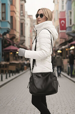 Günlük Su Geçirmez Kışlık Şişme Kadın Mont