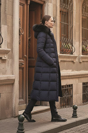 Günlük Kışlık Tam Boy Şişme Kadın Mont