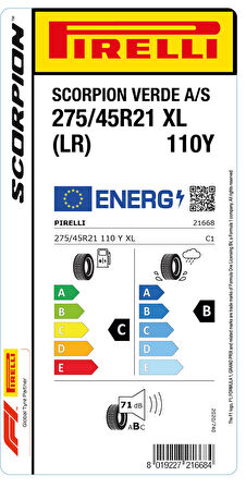 PİRELLİ 275/45R21 110Y XL SCORPION VERDE ALL SEASON LR 4 MEVSİM ÜRETİM YILI:2024