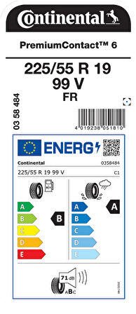 CONTİNENTAL 225/55R19 99V FR PC6 YAZ LASTİĞİ ÜRETİM YILI:2025