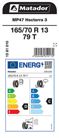 MATADOR 165/70R13 79T MP47 YAZ LASTİĞİ ÜRETİM YILI:2025