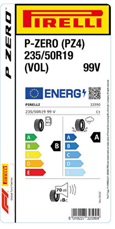 PİRELLİ 235/50R19 99V VOL P-ZERO YAZ LASTİĞİ ÜRETİM YILI:2025