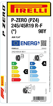 PİRELLİ 245/45R19 98Y RFT * P-ZERO YAZ LASTİĞİ ÜRETİM YILI:2025