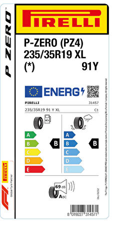 PİRELLİ 235/35R19 91Y XL * P ZERO YAZ LASTİGİ ÜRETİM YILI:2023