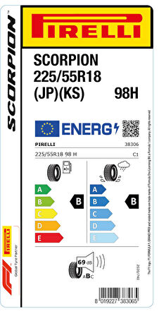 PİRELLİ 225/55R18 98H JP KS SCORPION YAZ LASTİGİ ÜRETİM YILI:2023