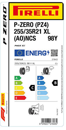 PİRELLİ 255/35R21 98Y XL AO NCS P ZERO YAZ LASTİGİ ÜRETİM YILI:2024