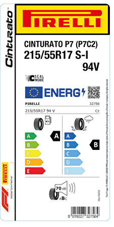 PİRELLİ 215/55R17 94V S-İ CİNT P7 YAZ LASTİGİ ÜRETİM YILI:2023