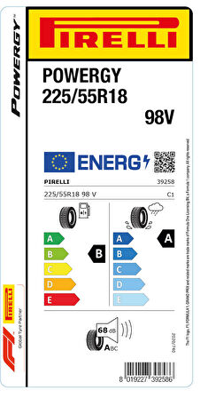 PİRELLİ 225/55R18 98V POWERGY YAZ LASTİGİ ÜRETİM YILI:2025