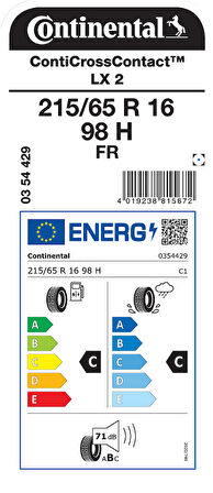 CONTİNENTAL 215/65R16 98H FR CCLX2 DÖRT MEVSİM LASTİGİ ÜRETİM YILI:2025