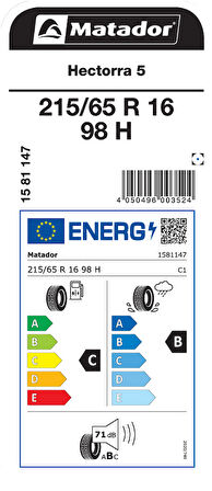 MATADOR 215/65R16 98H HECTORRA 5 YAZ LASTİGİ ÜRETİM YILI:2025