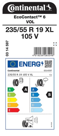CONTİNENTAL 235/55R19 105V XL EC6 VOL YAZ LASTİGİ ÜRETİM YILI:2026