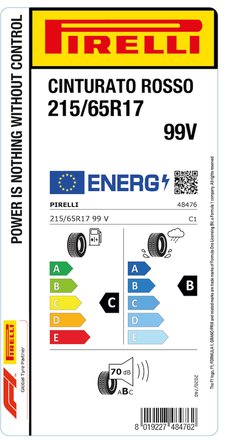 PİRELLİ 215/65R17 99V CINTURATO ROSSO YAZ LASTİGİ ÜRETİ MYILI:2026