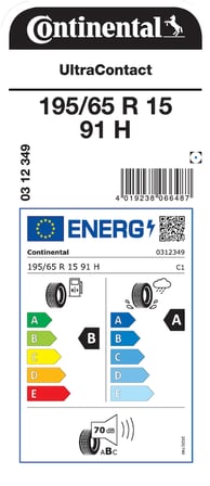 CONTİNENTAL 195/65R15 91H UC YAZ LASTİGİ ÜRETİM YILI:2025